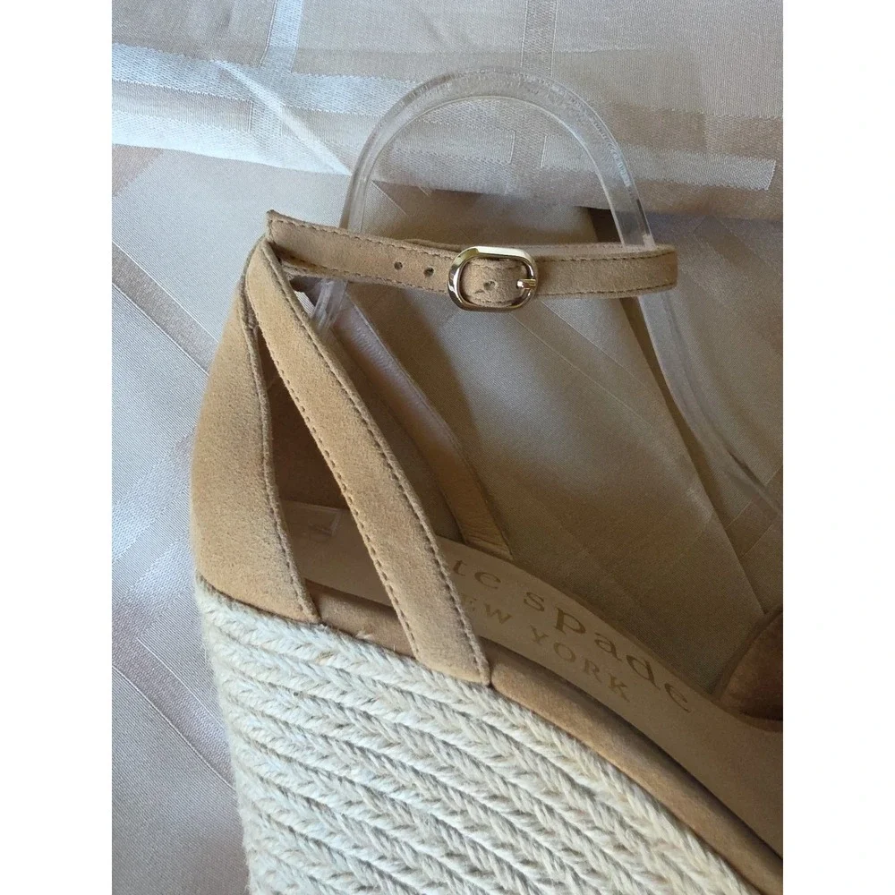 Kate Spade New York Women's Tianna Toe Knotted Bow Espadrille Wedge Sandals - 8B - Picture 5 of 14